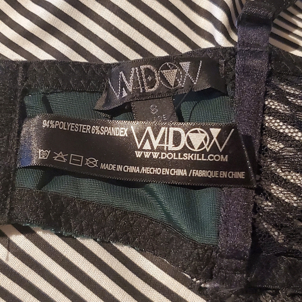 Widow Morphine Eyes Velvet Bra - Picture 3 of 3